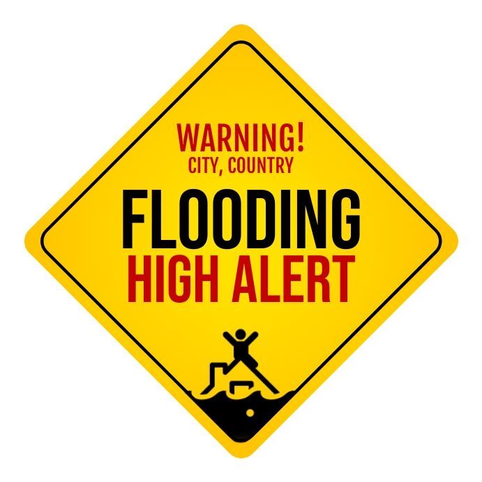 flooding alert sign post template