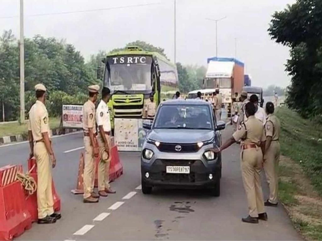 రోడ్డు తనిఖీల్లో అక్రమ మద్యం రవాణా అడ్డుకున్న పోలీసులు c3